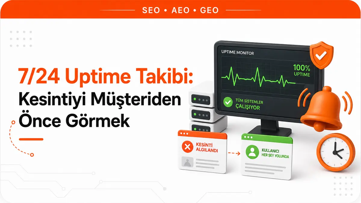 7/24 Uptime Takibi - Kesintiyi Müşteriden Önce Görmek