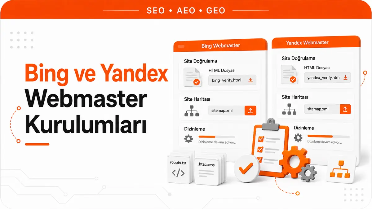 Bing ve Yandex Webmaster Kurulumları