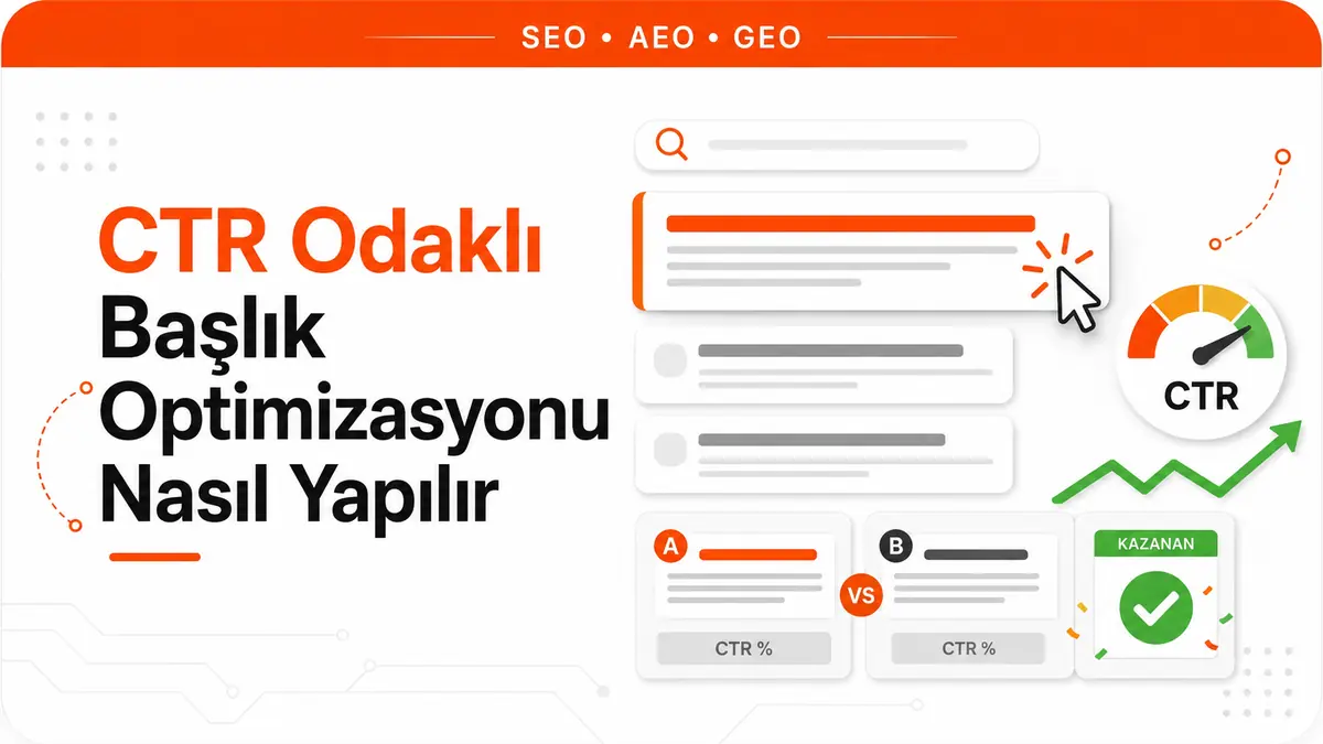 CTR Odaklı Başlık Optimizasyonu Nasıl Yapılır
