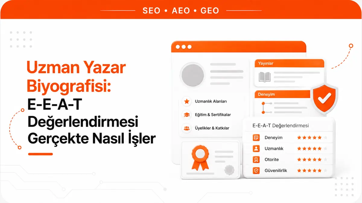 Uzman Yazar Biyografisi: E-E-A-T Değerlendirmesi Gerçekte Nasıl İşler