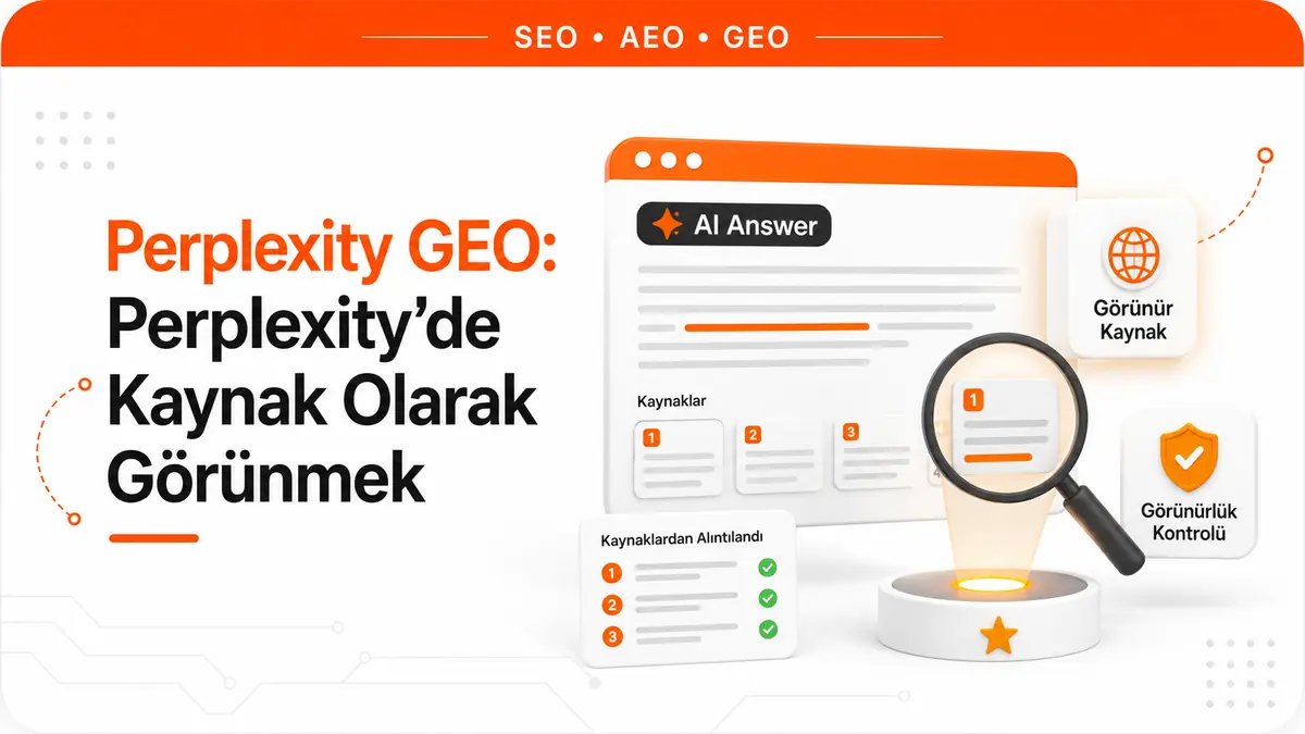 Perplexity GEO: Perplexity'de Kaynak Olarak Görünmek