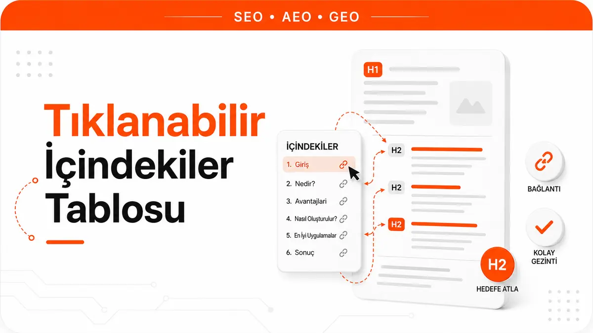 Tıklanabilir İçindekiler Tablosu