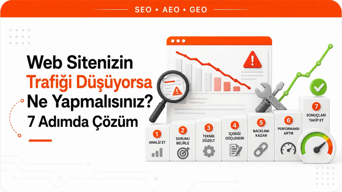 Web Sitenizin Trafiği Düşüyorsa Ne Yapmalısınız? 7 Adımda Çözüm