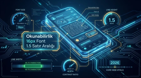 Okunabilirlik 16px Font 1.5 Satır Aralığı